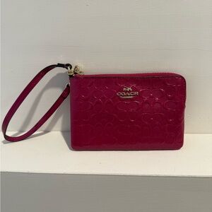 Coach Pink Wristlet Bag